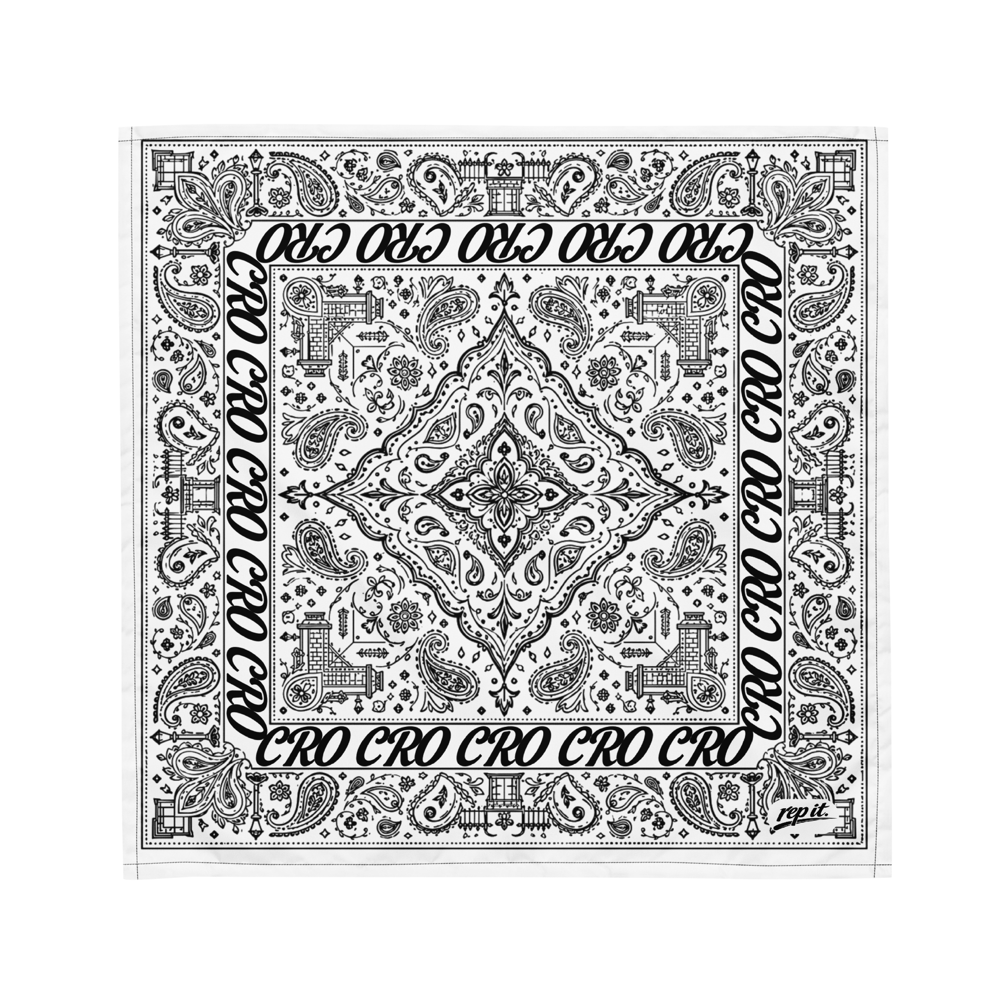 CR0 Paisley Bandana (White)