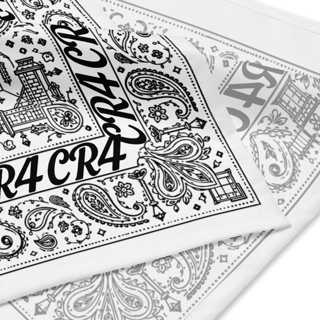 CR4 Paisley Bandana (White)