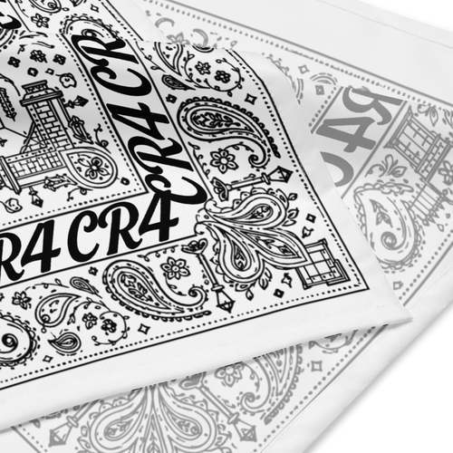 CR4 Paisley Bandana (White)